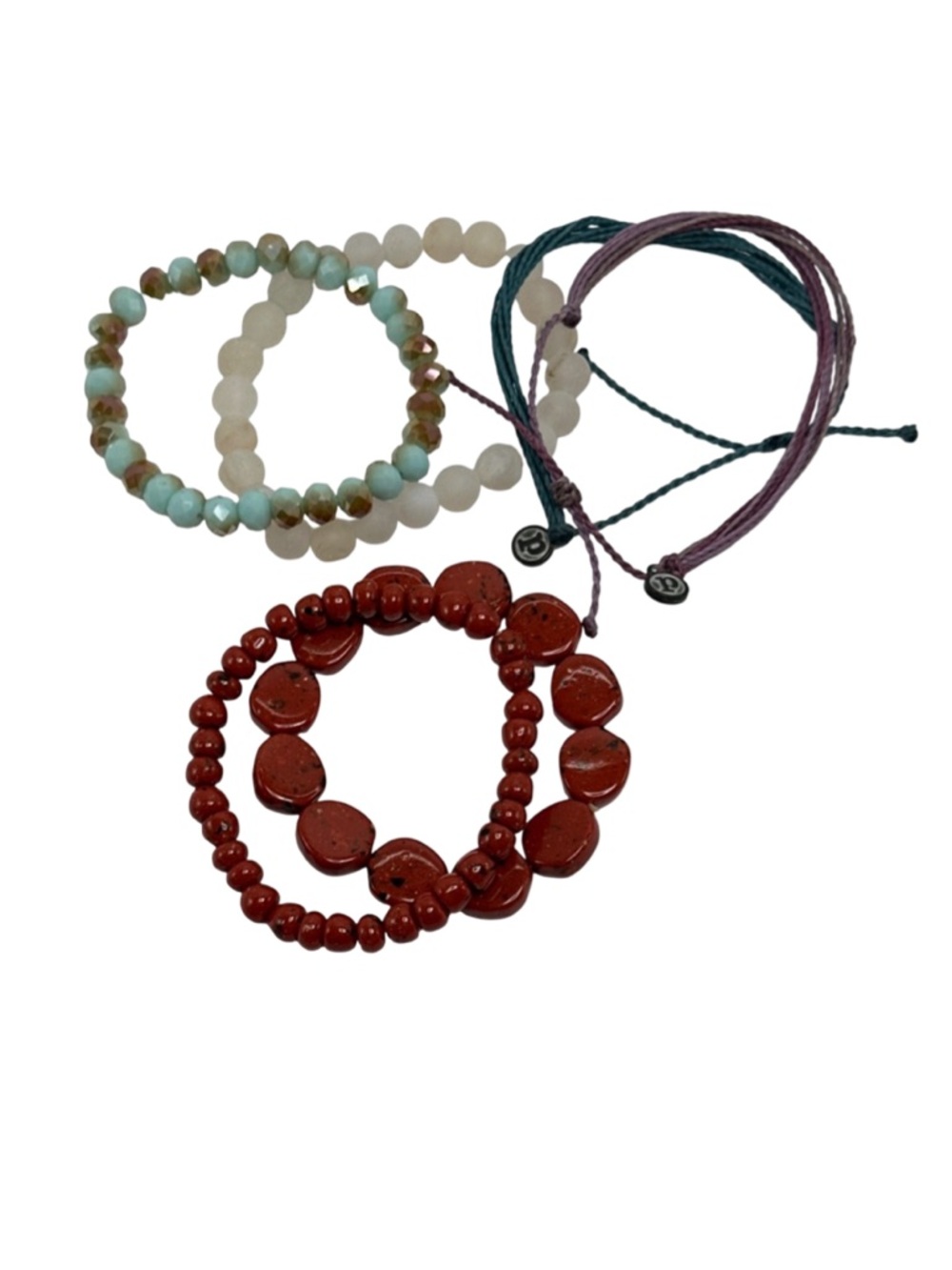Pura Vida Bracelet Bundle 6 Piece Boho Beaded Adjustable Stack Set